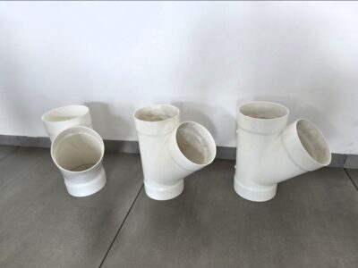 Yee de 100mm de PVC sanitario 3 piezas