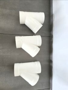 Yee de 100mm de PVC sanitario 3 piezas