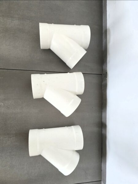 Yee de 100mm de PVC sanitario 3 piezas